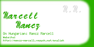 marcell mancz business card